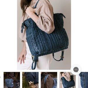 Pehr denim diaper bag